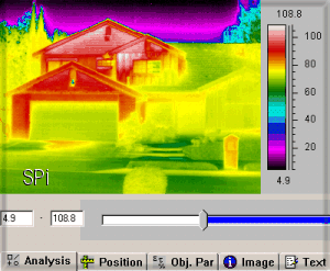 Thermal imaging scale with what temperature each color is
