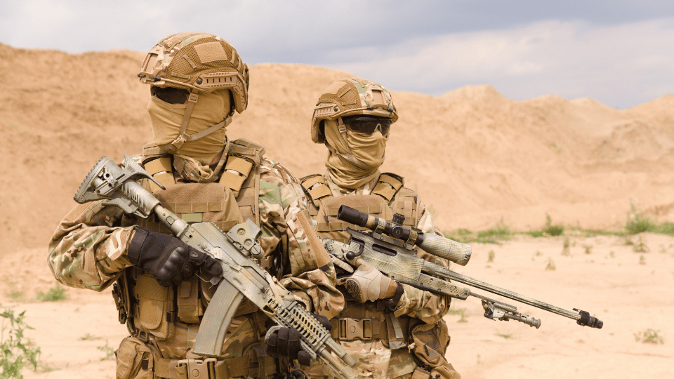 Armed forces in desert