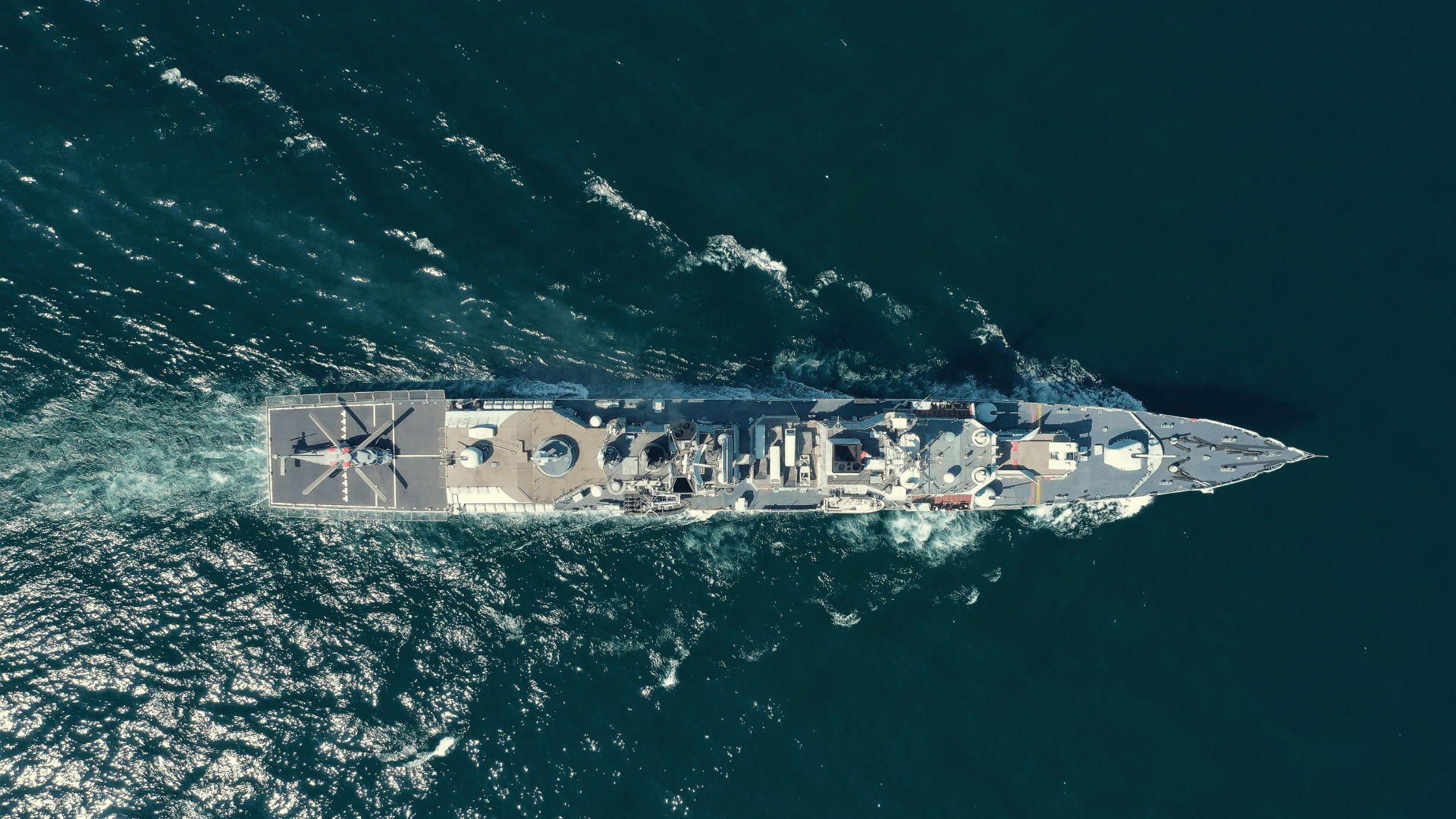 us navy ship aerial view