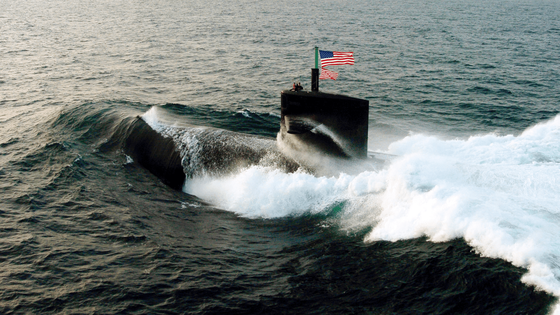 US Navy Submarine Emerging