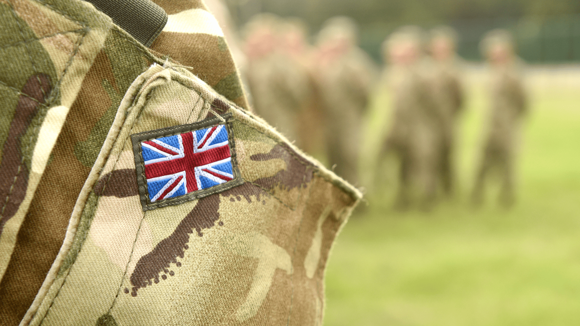 uk military flag and shoulder patch