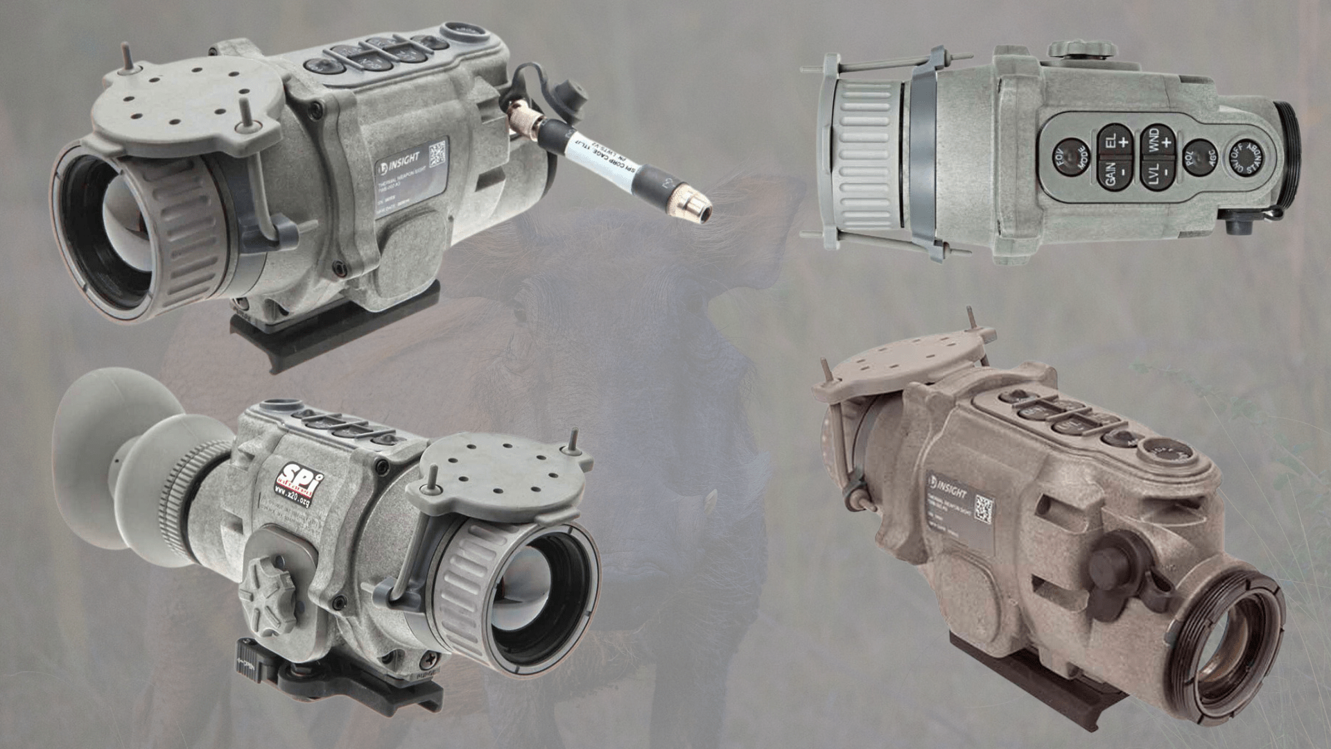 thermal scope clipon with wild pig