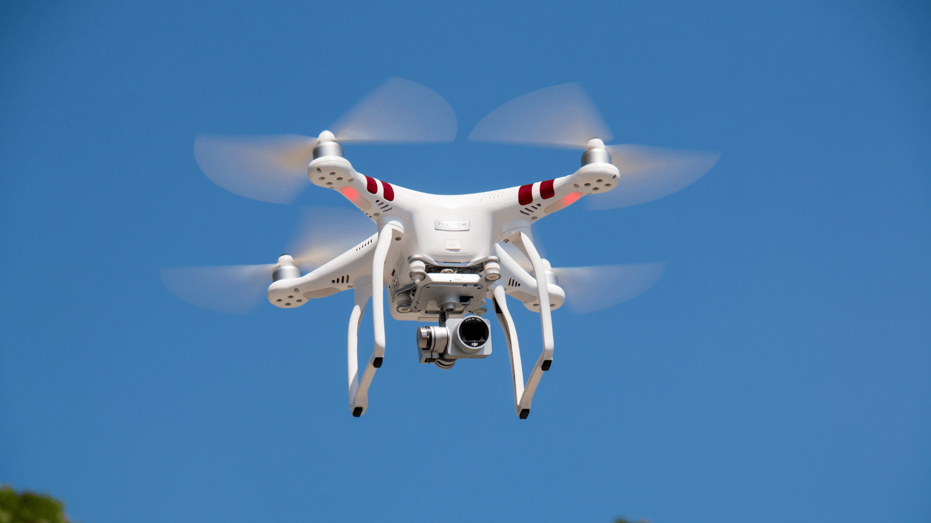 drone flying with camera