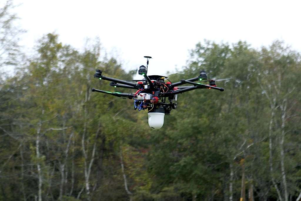 m1d mounted on drone for aerial surveillance