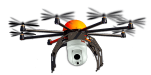 Airborne / UAV GimbalThe M1-D thermal pan tilt zoom system is mounted on a twin prop aircraft for flight testing. Many companies are selecting the M1-D as the future of low cost thermal aerial payloads.