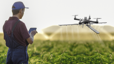 thermal drone being used for advanced farm crop management