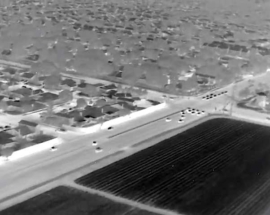 aerial thermal image of surveillance over secure facilities