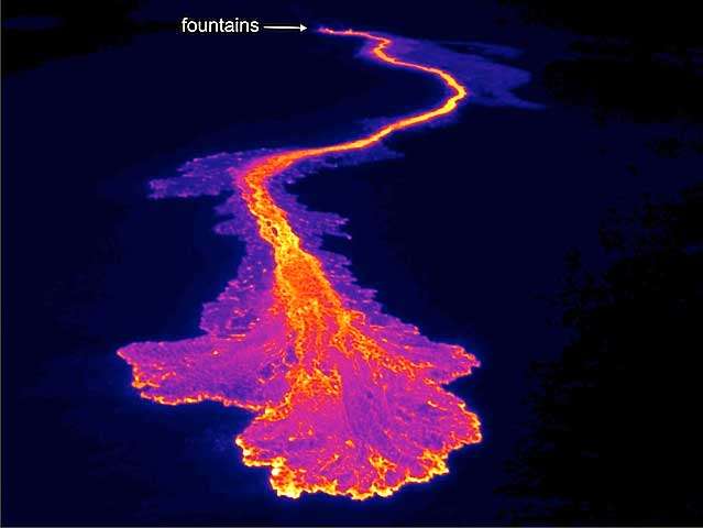 aerial thermal image of Lava Flow