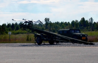 uav launching with custom thermal camera attached