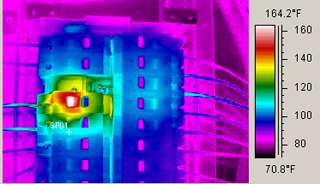 thermal image of an electrical panel