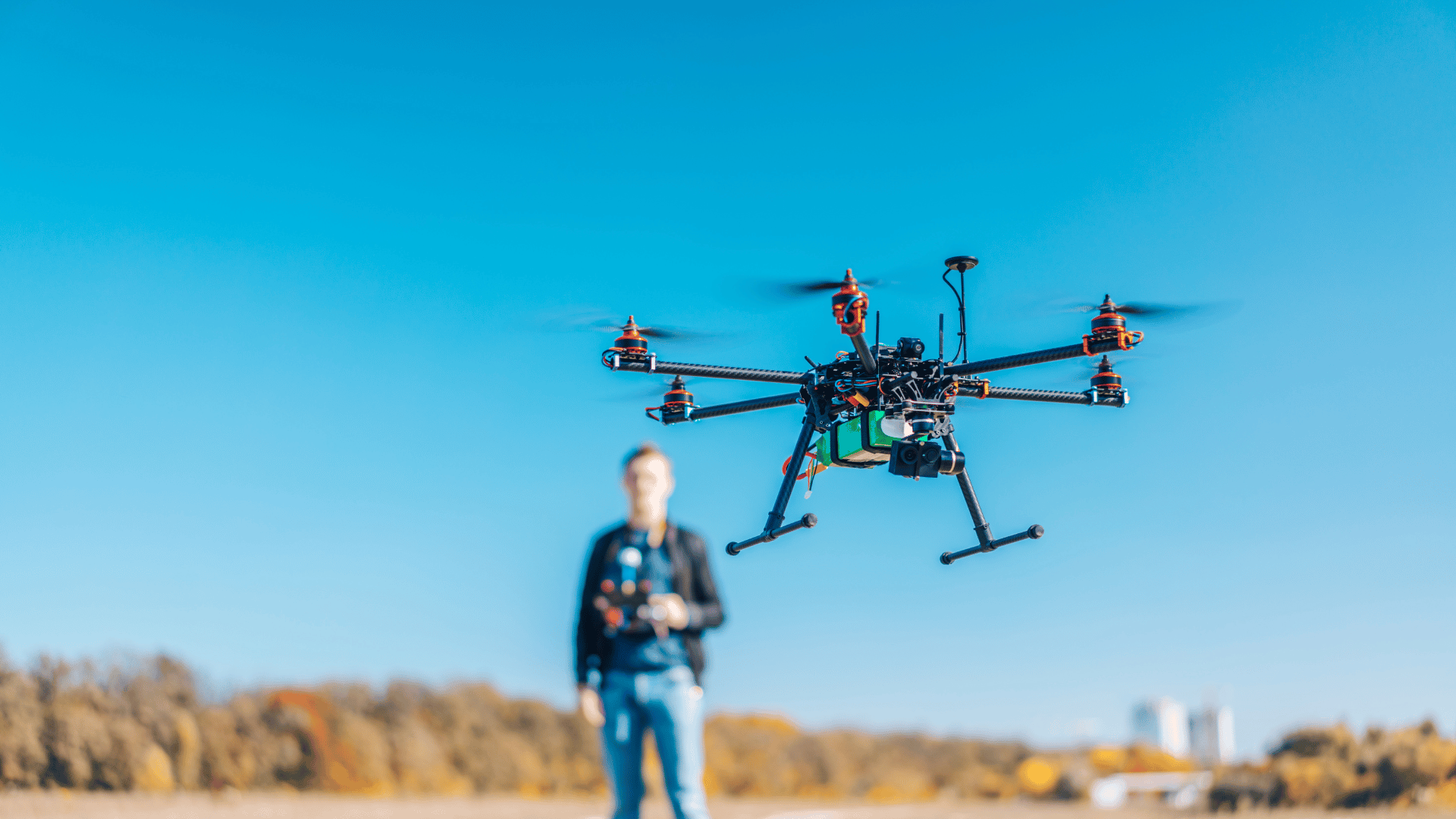 drone with gimbal camera for surveillance