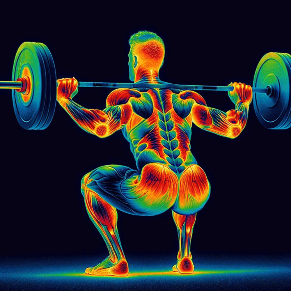 thermal image of athlete